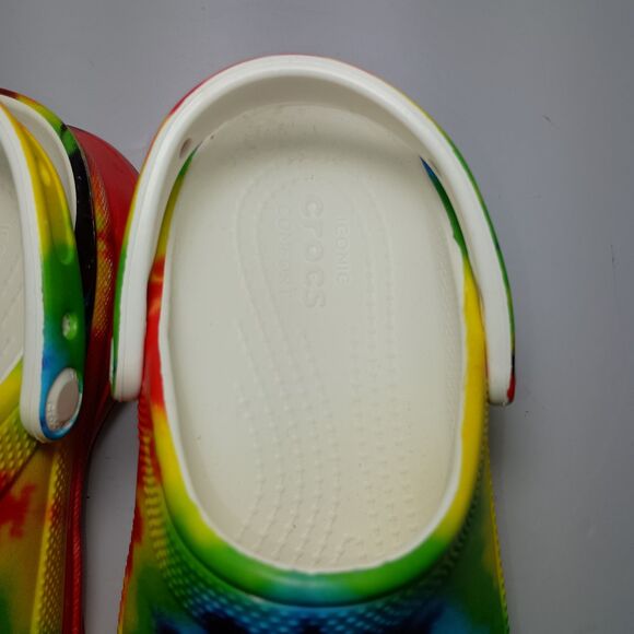 CROCS Classic Bae Platform Clogs Women Size 10 Multi Color Tie Dye 206902 NWOT - Picture 8 of 16